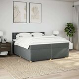 vidaXL Krevet s oprugama i madracem tamnosivi 200 x 200 cm od tkanine | shoptok.hr