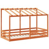 vidaXL Dječji krevet s krovom voštano smeđi 90 x 200 cm borovina | shoptok.hr