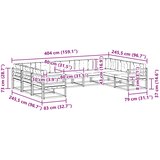  Set vanjskih sofa s jastukom 9 pcs Bijela i krem | shoptok.hr
