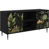 vidaXL TV ormar RHENEN 102 x 33 x 51 cm Crni hrast Konstruirano drvo - Tropski uzorak džungle | shoptok.hr