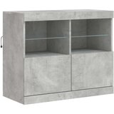 vidaXL Komoda z LED lučkami betonsko siva 202x37x67 cm | Shoptok.si