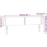  Posteljno vzglavje kapučino 203x16x78/88 cm umetno usnje | Shoptok.si