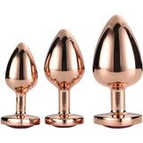 DREAMTOYS Gleaming Love - dear anal cone dildo set - rosegold (3 dijela) | shoptok.hr