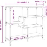  Konzolni stol boja smeđeg hrasta 103x32x95 cm konstruirano drvo | shoptok.hr