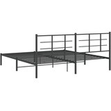  Metalni okvir za krevet s uzglavljem crni 193x203 cm | Eponuda.com