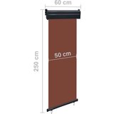 vidaXL Balkonska stranska tenda 60x250 cm rjava | Shoptok.si