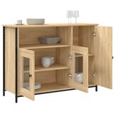 vidaXL Komoda sonoma hrast 100x35x75 cm inženirski les | Shoptok.si