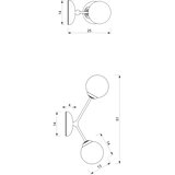  Zidna lampa JOY 2xE14/40W/230V bela/sjajni hrom | Eponuda.com