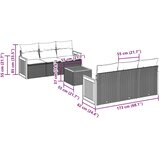  7-dijelni set vrtnih sofa sivi od poliratana | shoptok.hr