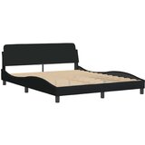 vidaXL Posteljni okvir brez vzmetnice črn 160x200 cm blago | Shoptok.si