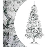  Umjetno božićno drvce 210 cm PVC i čelik Zelena i bijela | shoptok.hr