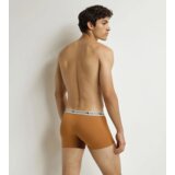 DIM COTTON STRETCH BIO BOXER 3x - Men's boxer shorts made of organic cotton 3 pcs - orange - dark green - light brown | shoptok.hr