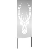 vidaXL Dekorativna ploča za vrt Srebrno 50 x 140 cm Pocinčani čelik | shoptok.hr