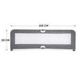 Hauck zaštitna ogradica za krevetić Sleep N Safe Plus XL - melange grey | shoptok.hr