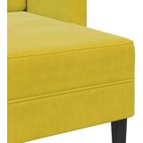 SOFA 2-sedežni kavč z ležiščem v obliki črke L rumena 125 cm žamet, (21749681) | Shoptok.si