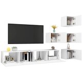  6-dijelni set TV ormarića bijeli od konstruiranog drva | shoptok.hr