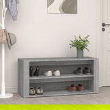 vidaXL Regal za čevlje betonsko siv 100x35x45 cm inženirski les Cene
