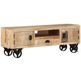 TV ormarić s kotačima 110 x 30 x 37 cm od grubog drva manga | shoptok.hr