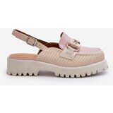 S. BARSKI Women's Flat Heeled Sandals with Beige Ornament D&A | ePonuda.com