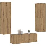  3 kosi stenske TV omarice Artisan Oak Engineered Wood | Shoptok.si