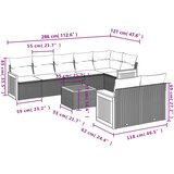  9-dijelni set vrtnih sofa s jastucima bež od poliratana | shoptok.hr