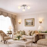 Nadgradni luster CLARA, 3xE27/15W/230V, sjajni hrom | Eponuda.com