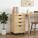  Mobilni ormar s kotačem Smeđa 34 x 39 x 56 cm Masivna borovina | shoptok.hr