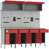  Set radnih ormarića s ladicama s pohranom 10 kom. Crvena | shoptok.hr