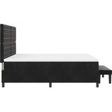  Krevet s opruga kutije s uzglavljem Crna 200 x 180 cm Baršun | shoptok.hr