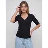 Sinsay Pamučna majica s V-izrezom | shoptok.hr