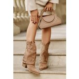 S. BARSKI Embellished Cowboy Ankle Boots Mid Calf Heeled S.Barski | Shoptok.si