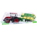  Crveni traktor za igru sa prikolicom za sijeno 50cm - zeleno/žuta | Shoptok.si