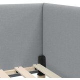  Kotni okvir postelje z matrico Drugo 2 pcs Svetlo siva blago, (5000123361) | Shoptok.si