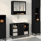  Kupaonski ormar Crni hrast 80 x 33 x 60 cm Konstruirano drvo | shoptok.hr
