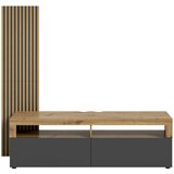 XXXL Nizka Omarica Okai, Hrast/siva | Shoptok.si
