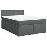 Maison Chic Box spring postelja - Vzmetna postelja z vzmetnico temno siva 160x200 cm blago SL24188, (21890630) | Shoptok.si