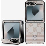 Dkny PU Leather Checkered Pattern and Stripe Samsung Galaxy Z Flip 6 Pink Ovitek za telefon Vijolična | Shoptok.si