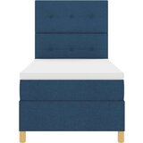 Box Spring Krevet s Madracem Plava 90x200 cm Tkanina Slike