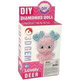 DIY Diamond Creative Kit Pink Reindeer Crystals Sequins 3D Keyring | shoptok.hr