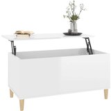  Stolić za kavu sjajni bijeli 90x44 5x45 cm konstruirano drvo | shoptok.hr