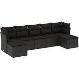  The Living Store Vrtna sedežna garnitura 7-delna z blazinami črn poli ratan - Vrtna Sedežna Garniture, (21452525) | Shoptok.si