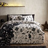 Catherine Lansfield Crna/bež posteljina za bračni krevet/za produženi krevet 230x220 cm Enchanted Witchcraft – | shoptok.hr