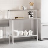  Kuhinjski radni stol s policom 110x55x120 cm nehrđajući čelik | shoptok.hr