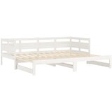  Dnevni ležaj na izvlačenje 2 x (80 x 200) cm bijeli od borovine | shoptok.hr