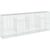 vidaXL Gabionska košara s pokrovom 400x50x150 cm pocinkano železo | Shoptok.si