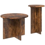  Set pomoćnih stolića 2 pcs Dimljeni hrast Konstruirano drvo | shoptok.hr