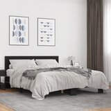 Furnova Posteljni okvir črn 150x200 cm inženirski les in kovina, (21940170) | Shoptok.si