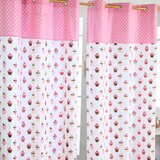 HOMESCAPES Cupcakes Ready Made Eyelet zavese, par, 137x228 cm, padec, (20749633) | Shoptok.si