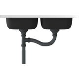 Kuhinjski sudoper s dva korita srebrni 800x500x155 mm čelični | Eponuda.com