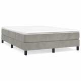 The Living Store Box spring postelja z vzmetnico svetlo siv 140x190 cm žamet - Box Spring Postelja, (21491050) | Shoptok.si